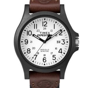 Timex Expedition Acadia w/Black Canvas & Brown Leather Strap, TW4B08200, NEW!!